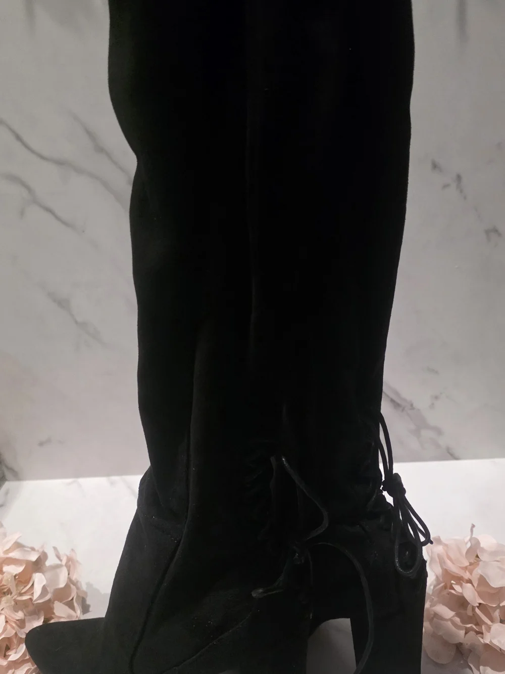 Shoe Dazzle - Black Pointed Over-The-Knee Boots